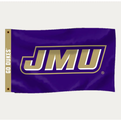 James Madison University Go Dukes flag, durable tailgate decoration, dorm room decor