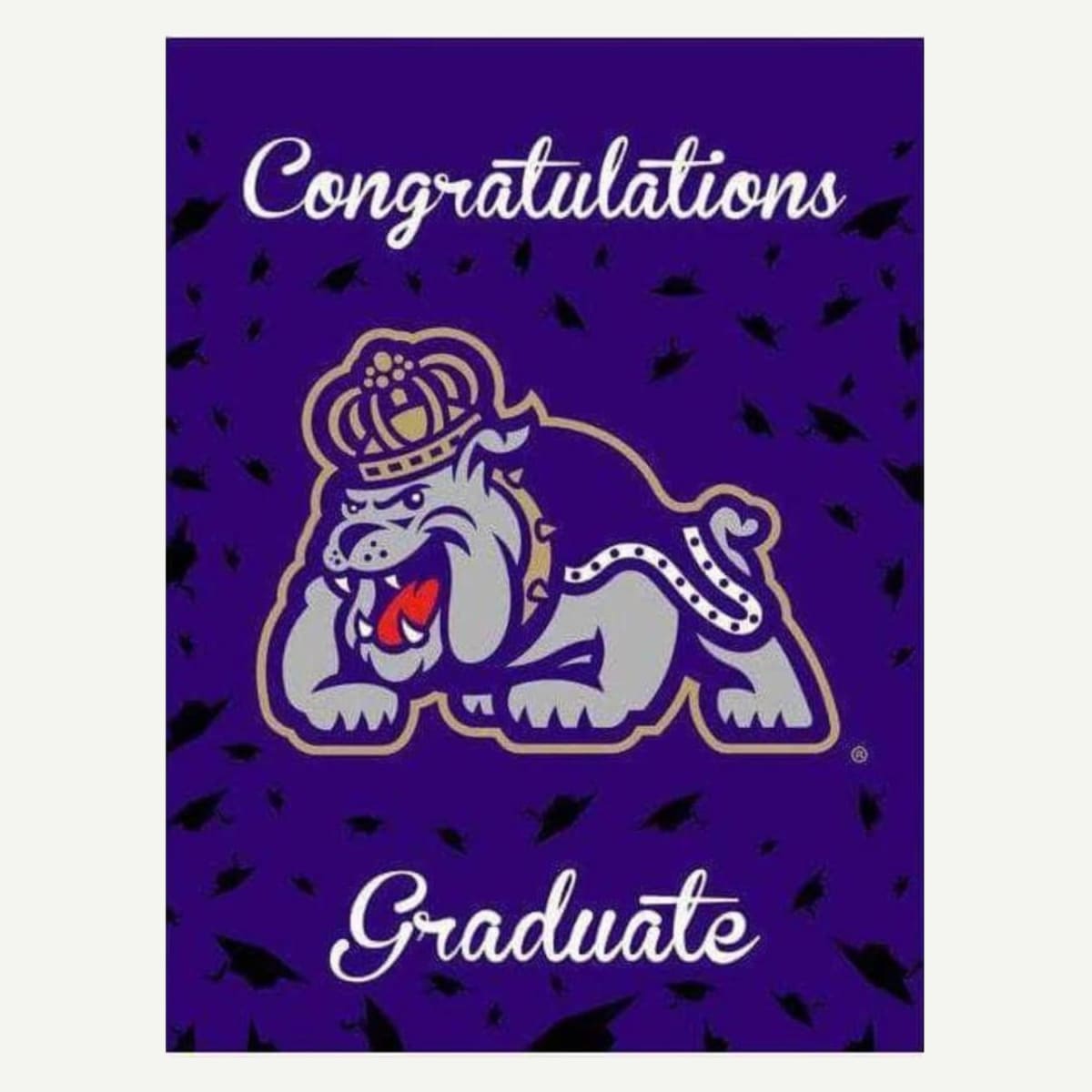 JMU Graduate Banner, 30x40 inches, silk screen printed, James Madison University