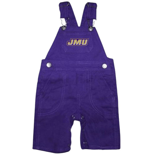 JMU Infant to Toddler Embroidered Long Denim Overalls
