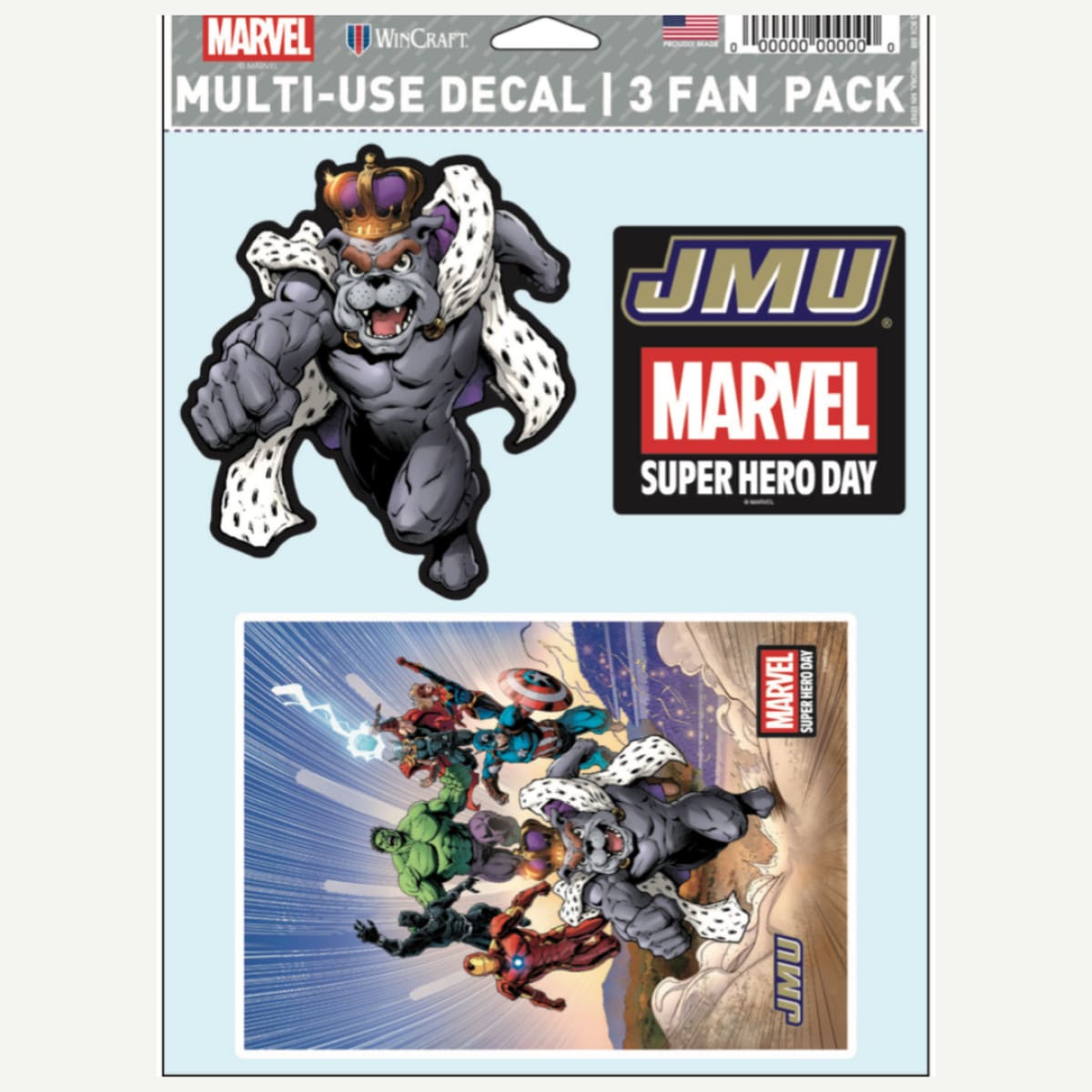 JMU Marvel Fan Decal
