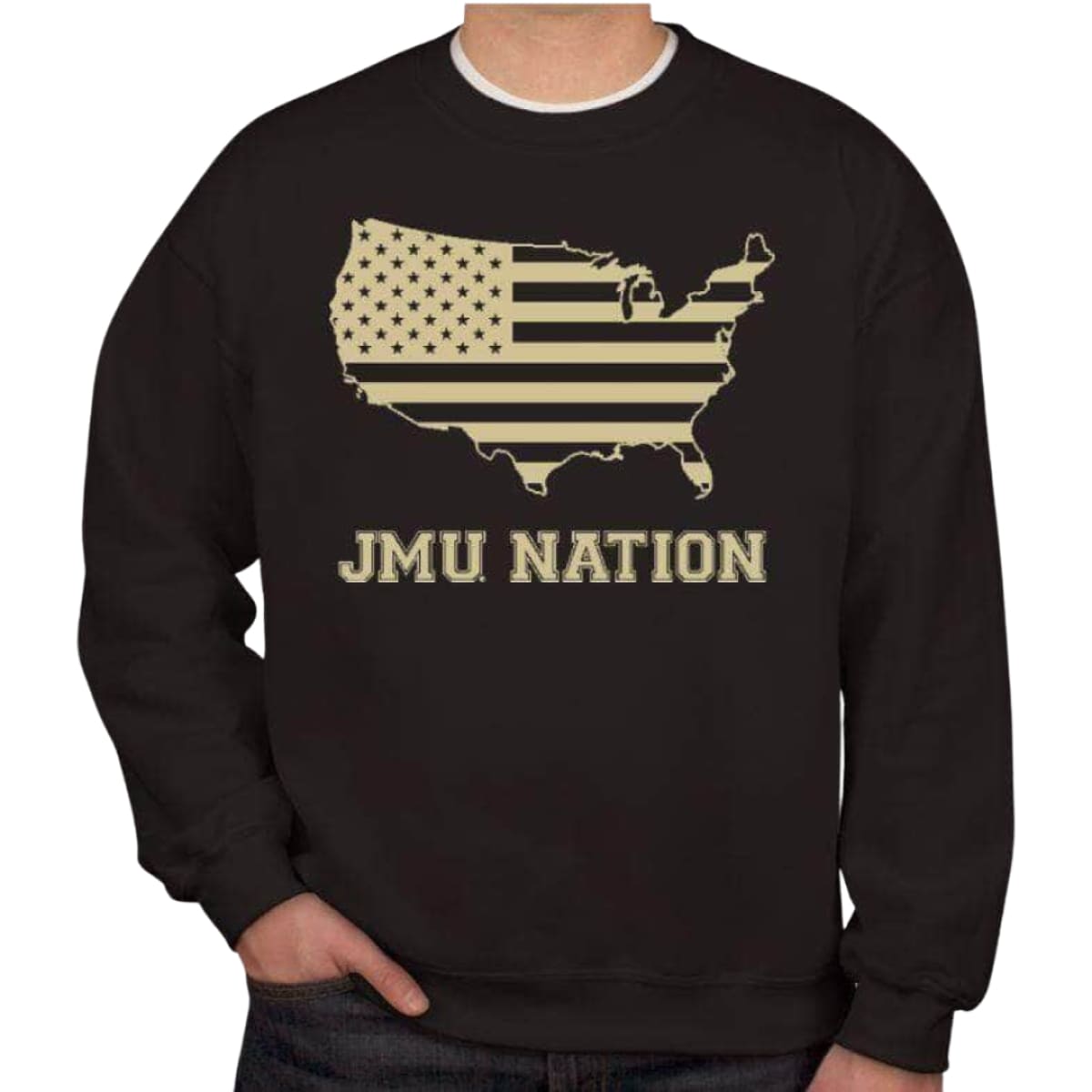 JMU Nation Men’s/Unisex Crew Neck Sweatshirt