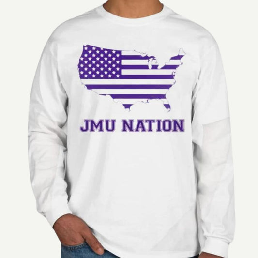 JMU Nation Men’s/Unisex Crew Neck Sweatshirt - S / WHITE