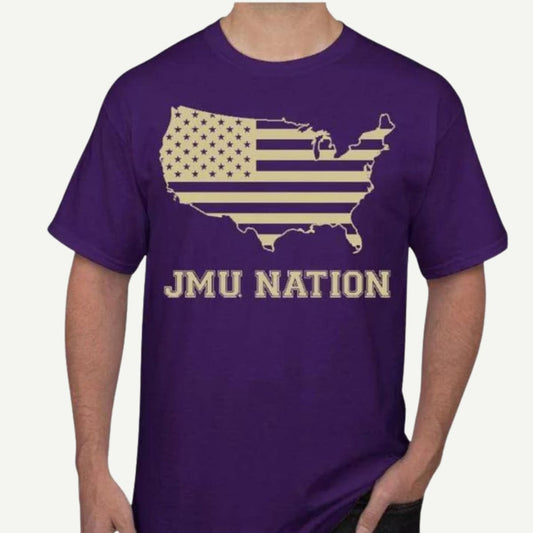 JMU Nation Men’s/Unisex Short Sleeve T-Shirt - S / Purple