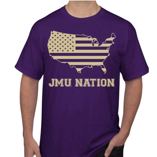 JMU Nation Men’s/Unisex Short Sleeve T-Shirt - S / Purple