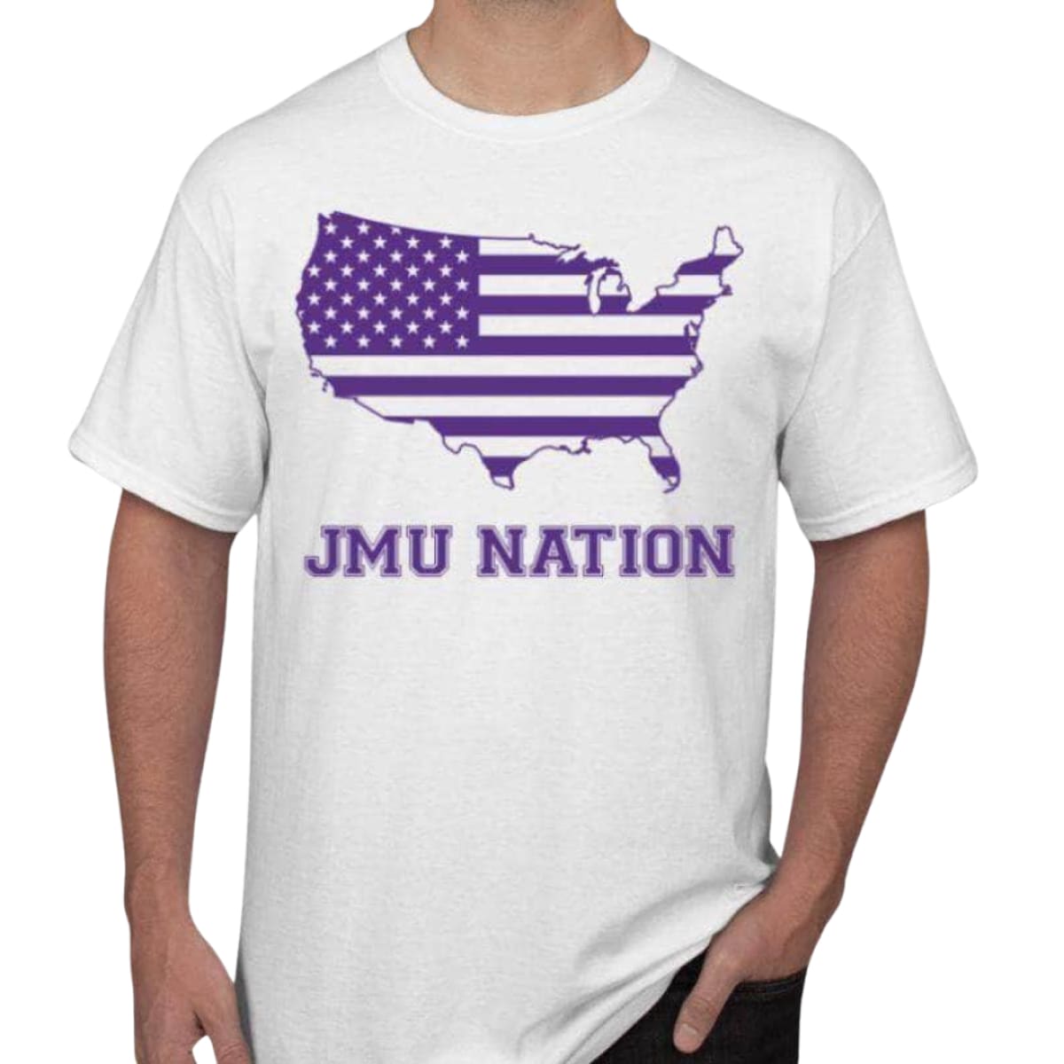 JMU Nation Men’s/Unisex Short Sleeve T-Shirt - S / White