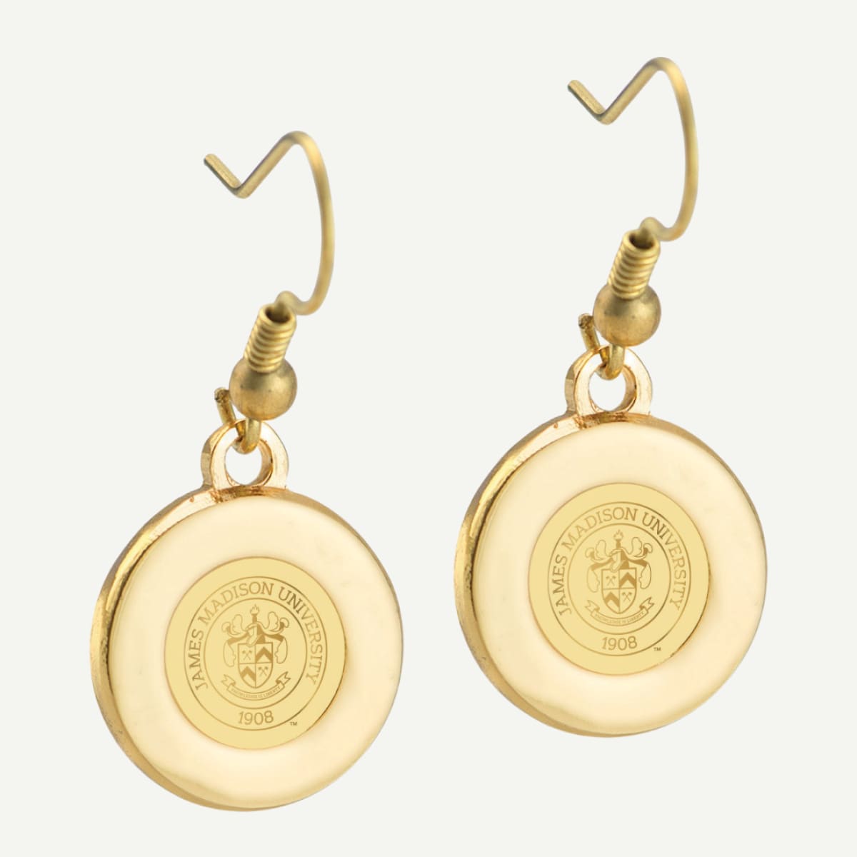 JMU Pendant Earrings - Gold Crest Earrings
