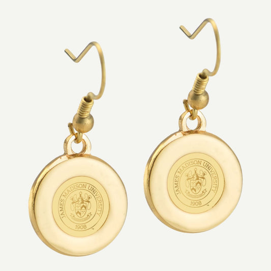 JMU Pendant Earrings - Gold Crest Earrings