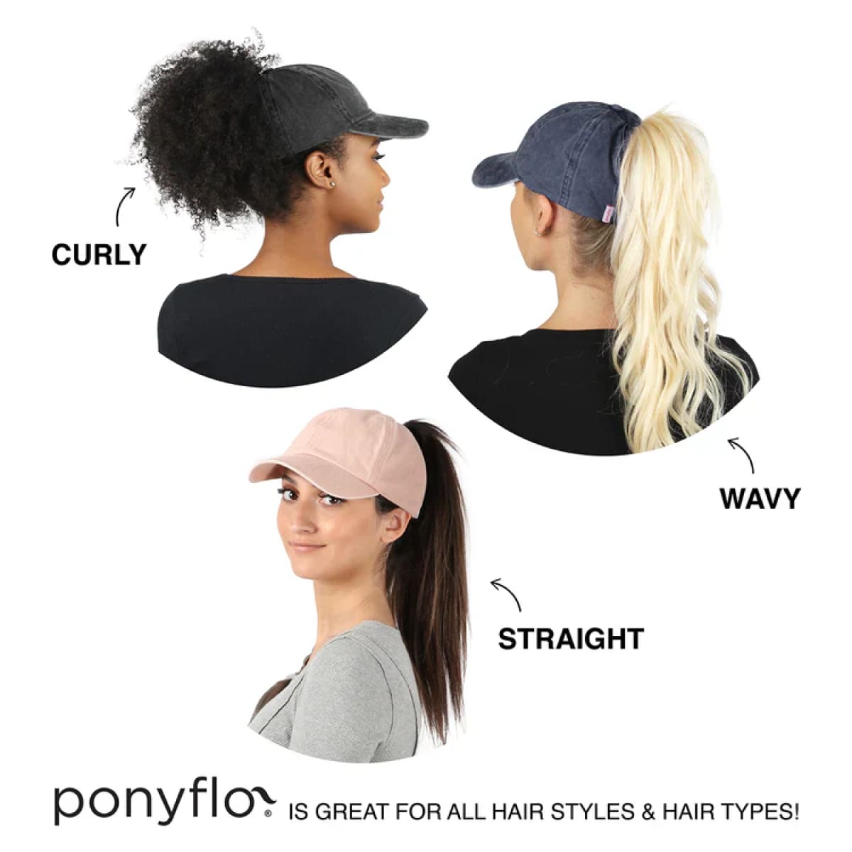JMU Ponyflo Hats Back view with Model