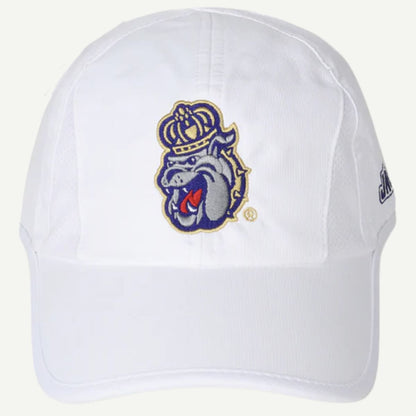 JMU Duke Dog Cap with breathable fabric, UV protection, and mesh sweatband.