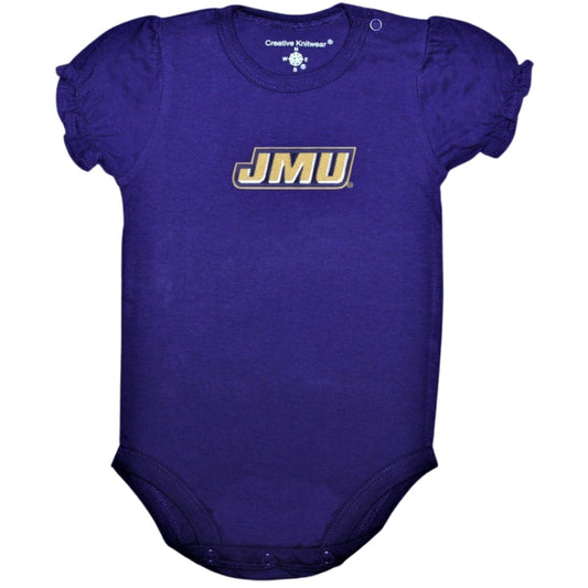 JMU Puff Sleeve Embroidered Infant Bodysuit- SOME SIZES