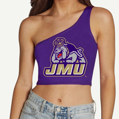 JMU Purple One Shoulder Top, Game Day Apparel, Flattering Fit