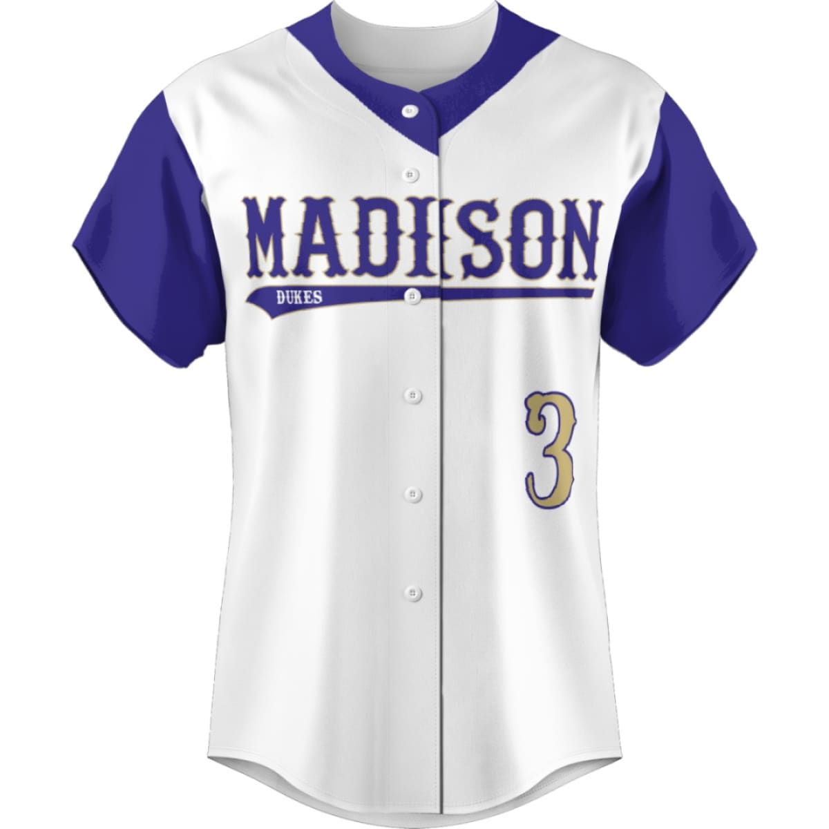 JMU Softball Jersey - CUSTOM PRODUCT - YOUTH XS / WHITE