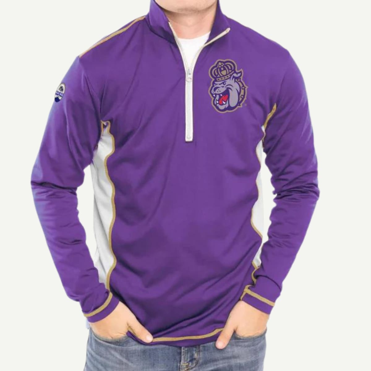 JMU SOLAR STRETCH 1/2 ZIP - Purple / Small - Jacket