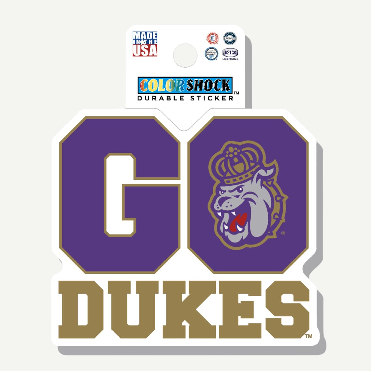 JMU GO DUKES STICKER