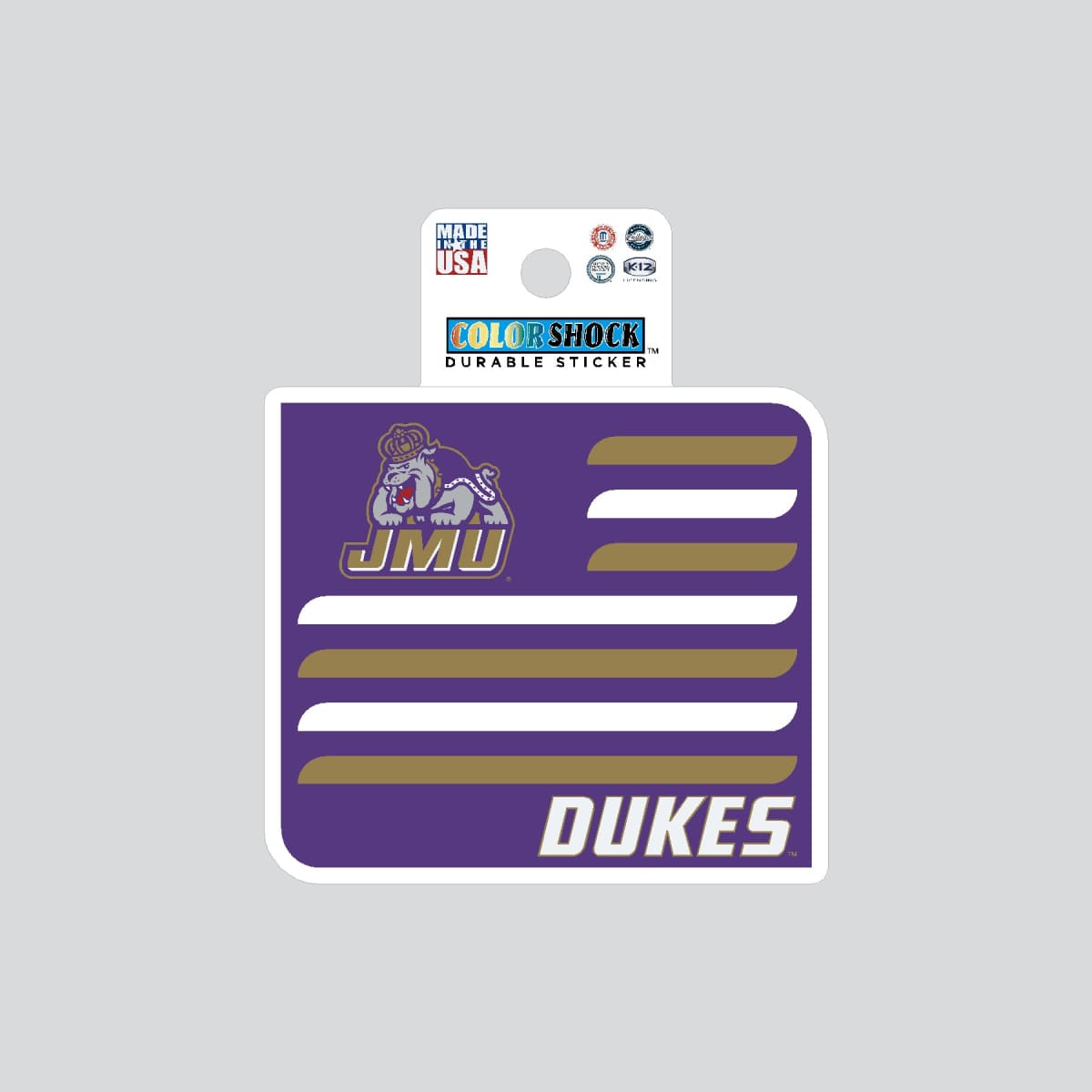 Energetic sticker with the text 'Go Dukes