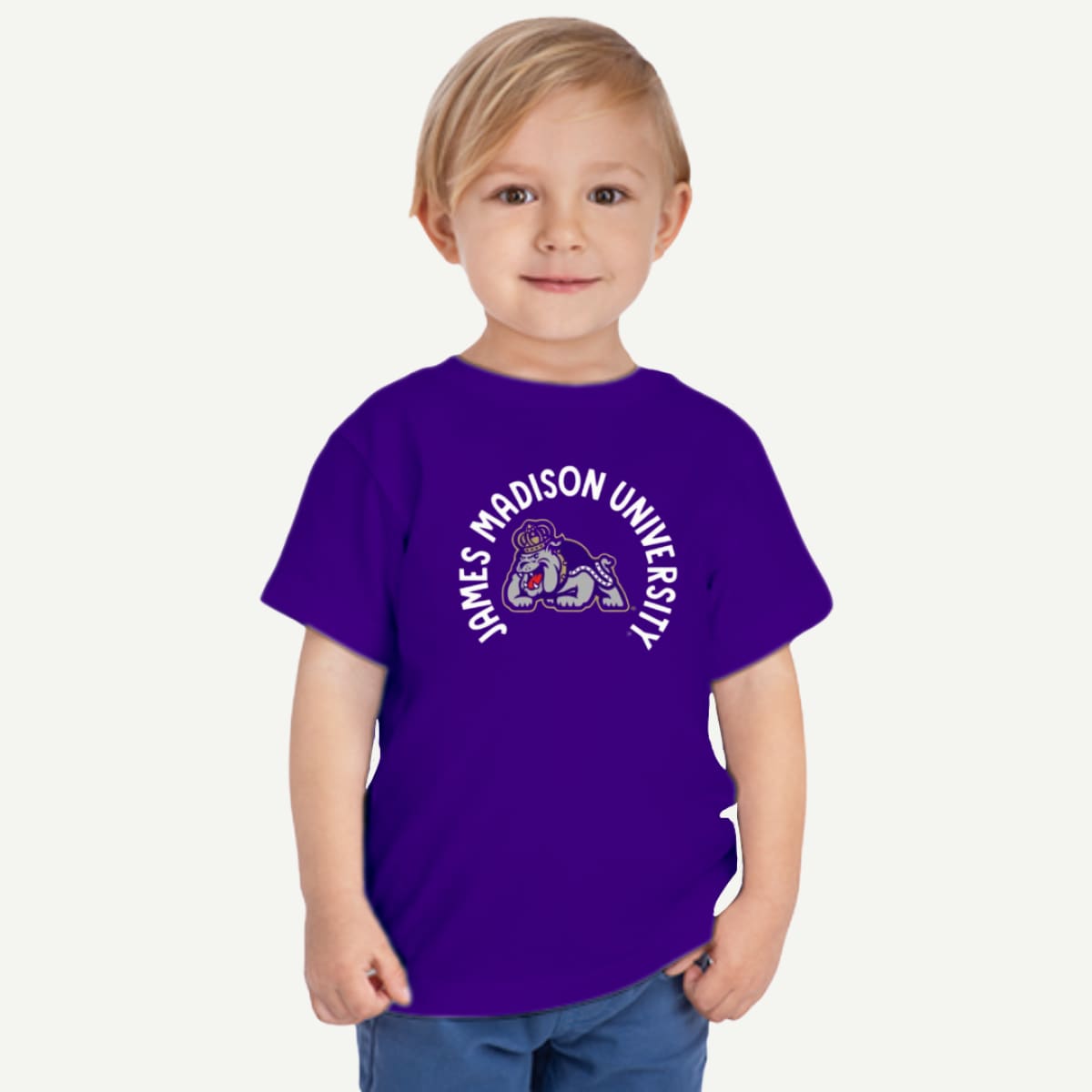 TODDLER WEARING JMU SHORT SLEEVE 