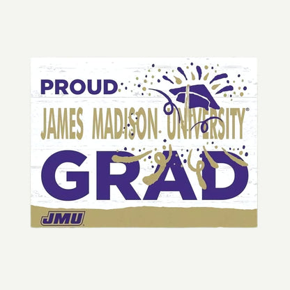 JMU Yard Grad Sign, 18x24 inches, corrugated plastic, reusable graduation decoration