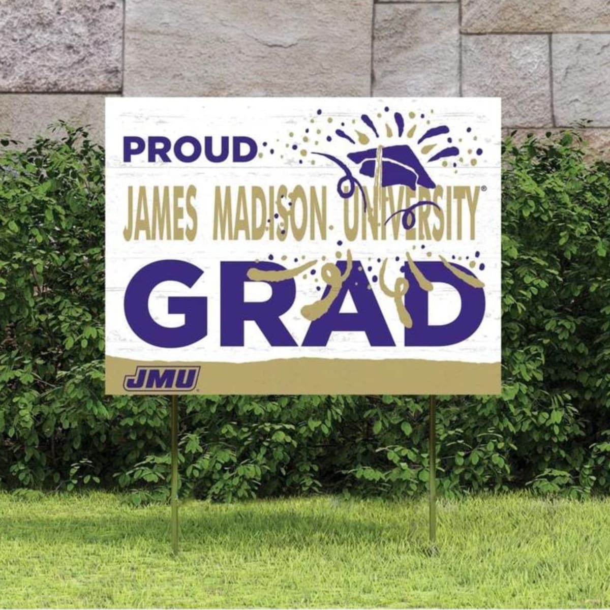 ames Madison University Yard Sign, Class of 2023, graduation celebration, easy ground placement