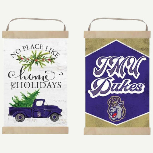 Reversible Banner Home Christmas James Madison Dukes - Sign