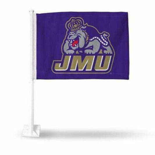 Single JMU Duke Dog Logo Car Flag- IN STOCK