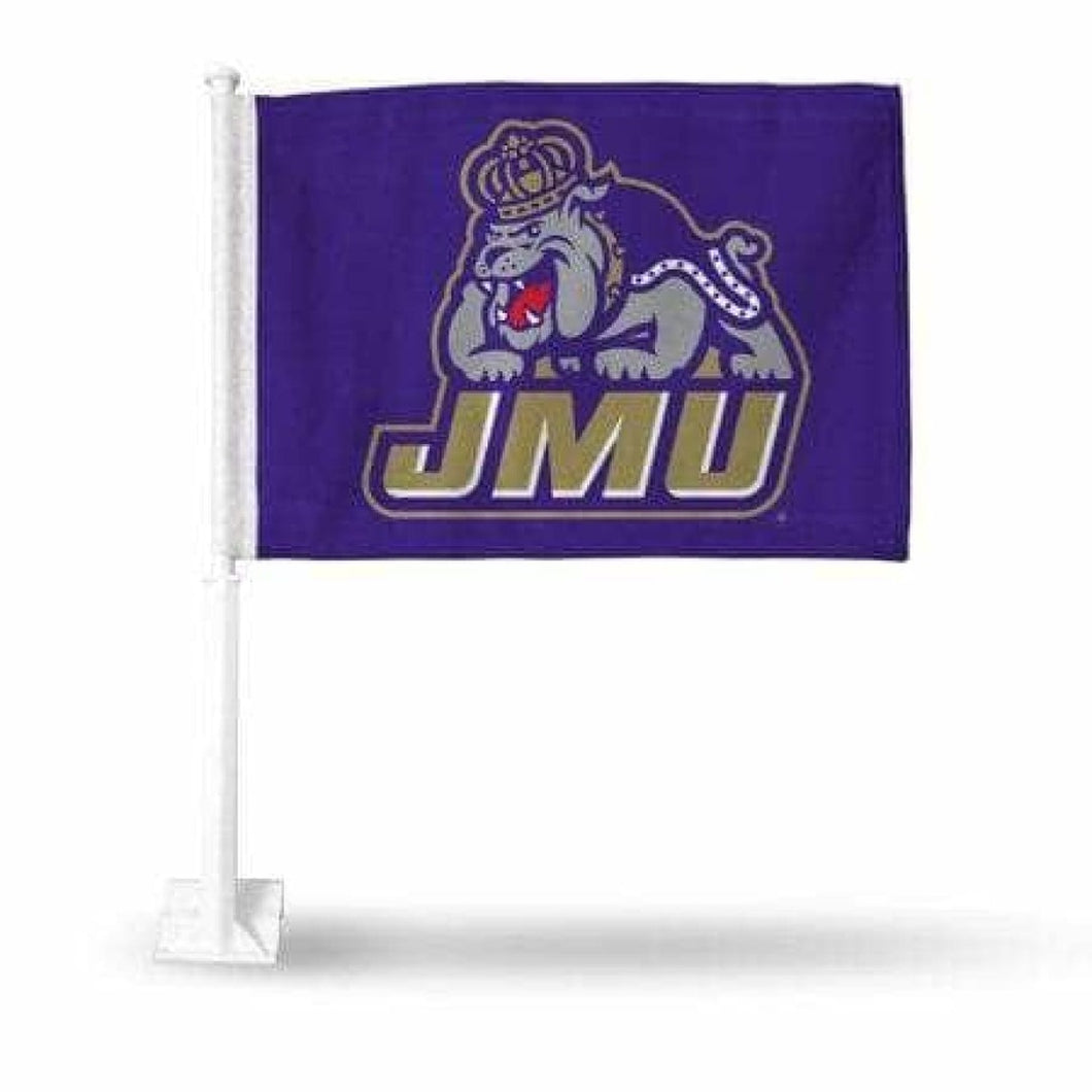 Single JMU Duke Dog Logo Car Flag