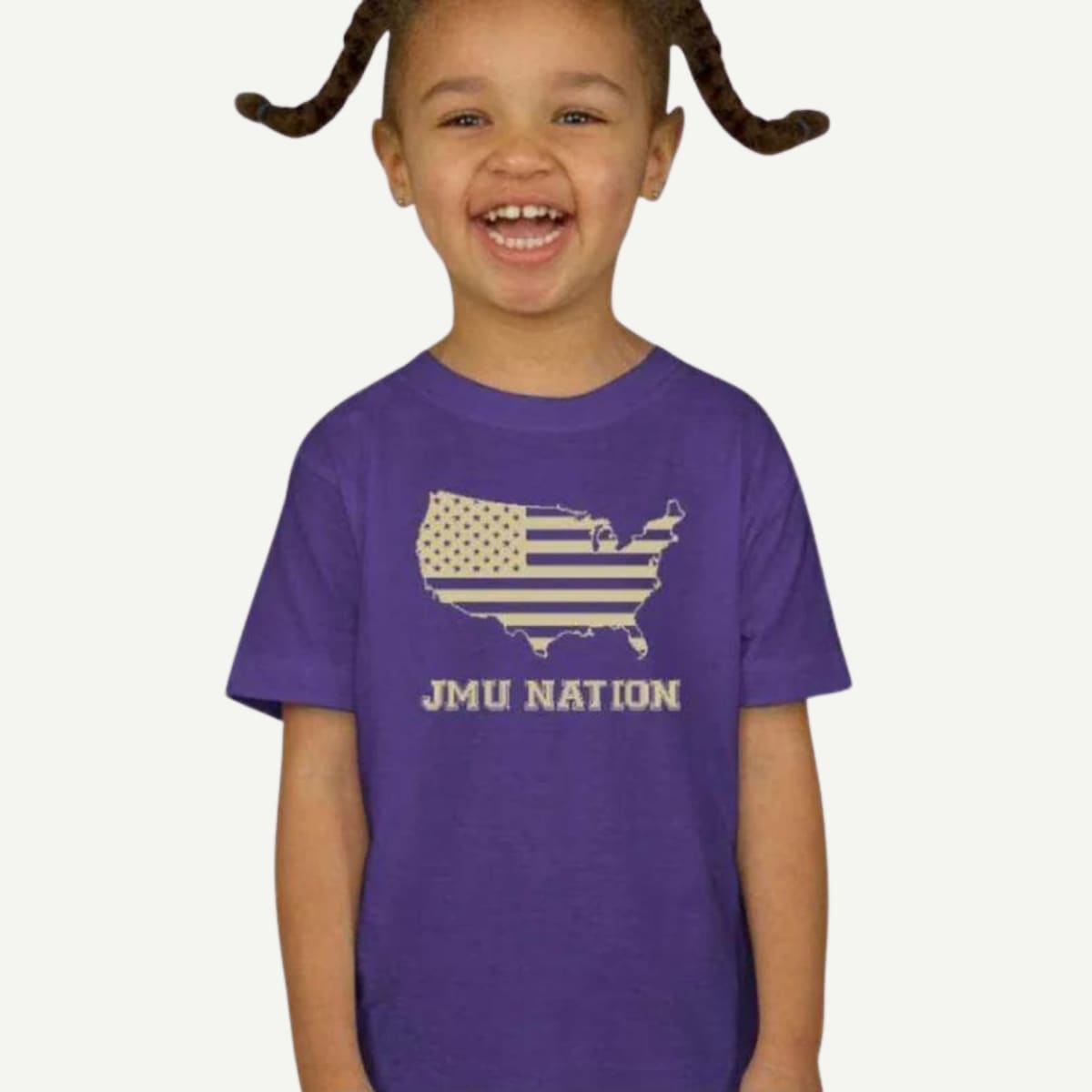 JMU Toddler Short Sleeve T-Shirt, 100% Combed Ringspun Cotton, Fine Jersey, Topstitched Ribbed Collar, Taped Shoulder-to-Shoulder, EasyTear™ Label, Double-Needle Hem Sleeves