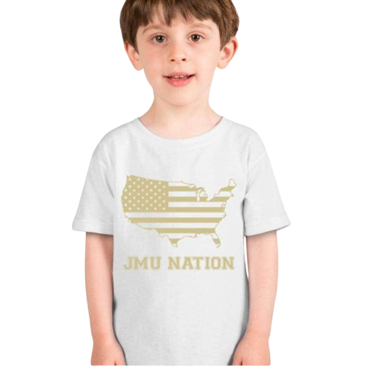 Toddler Short Sleeve T-Shirt - 2T / WHITE W/GOLD LOGO